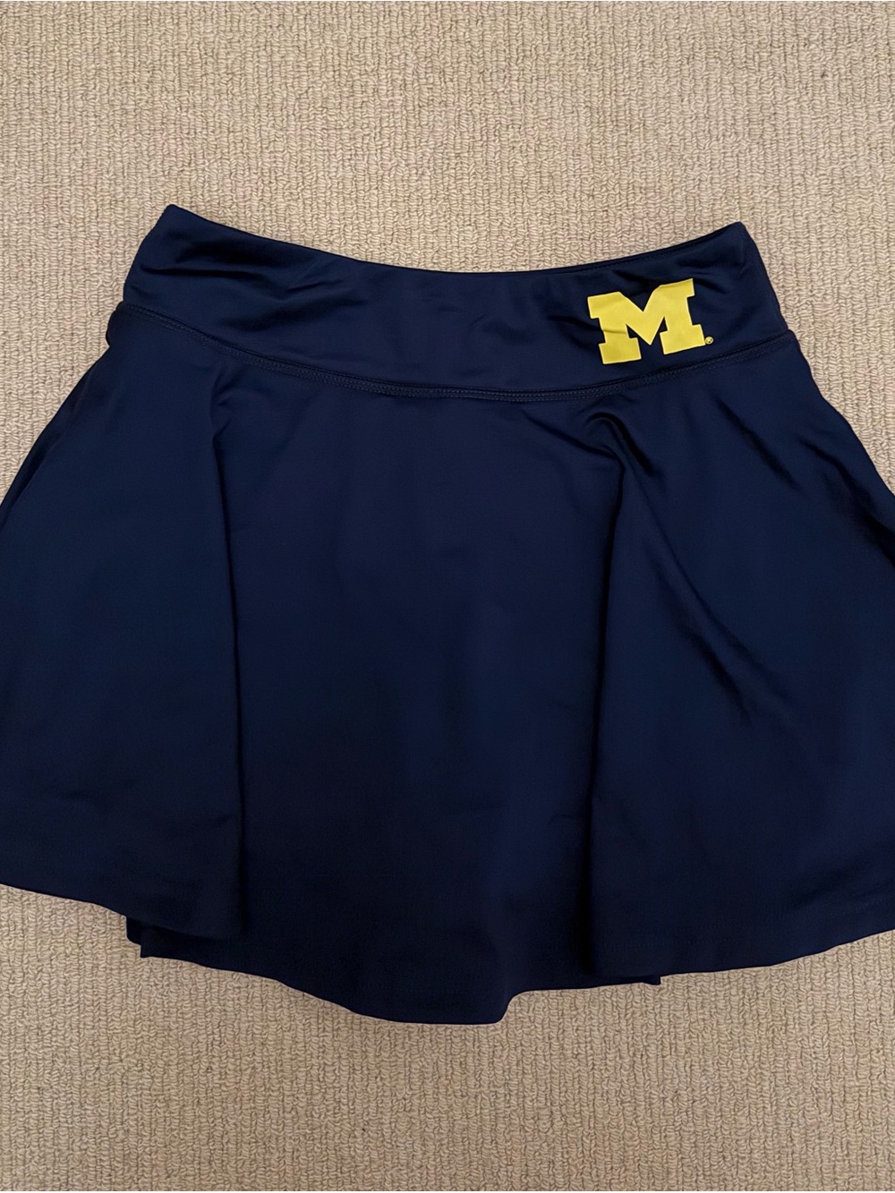 University of Michigan Navy Blue Athletic Skort with Yellow 'M'